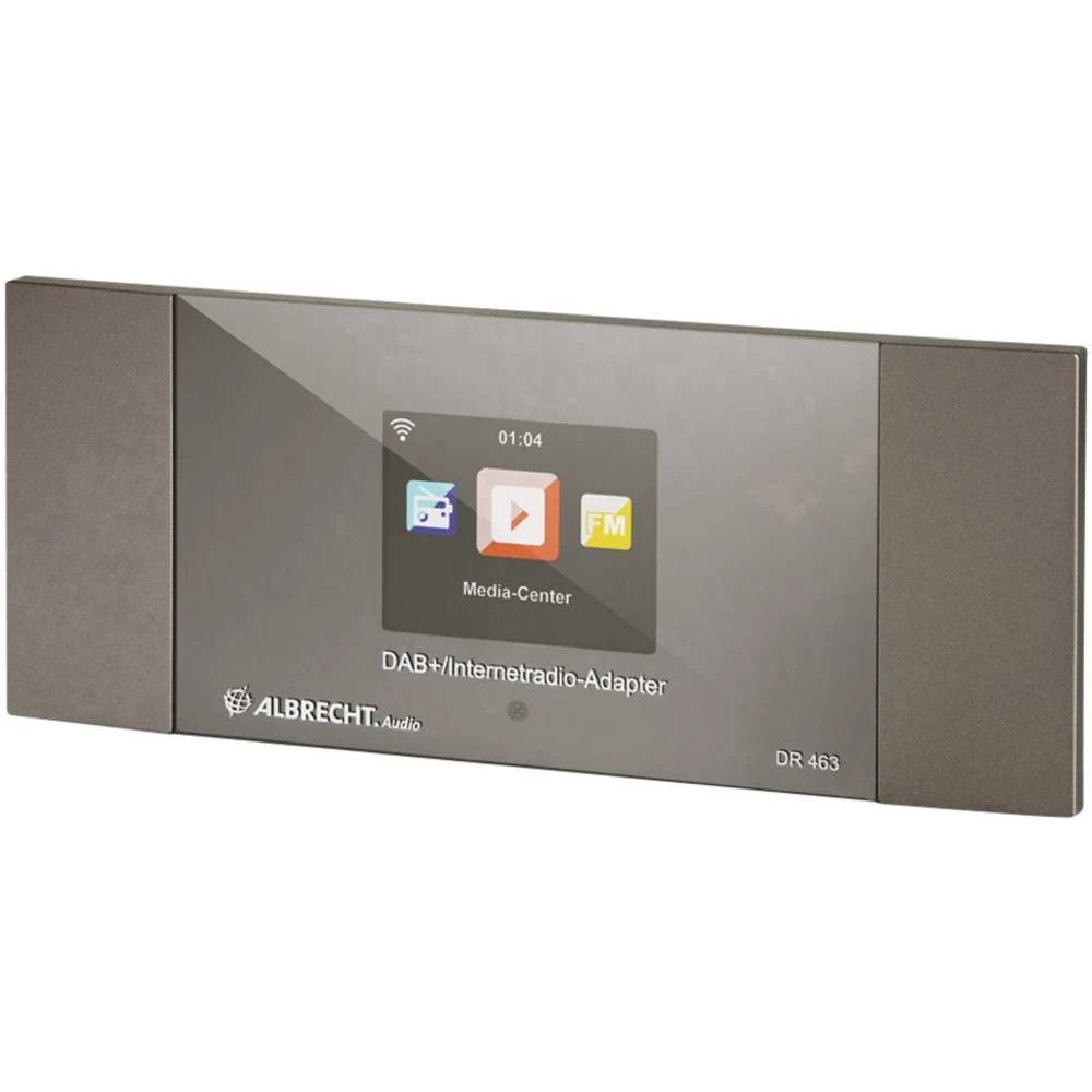 Internet Radio adapter Albrecht DR 463 Bluetooth, DAB+, DLNA, Internetski radio , UKW, WLAN Podržava DLNA Srebrna slika