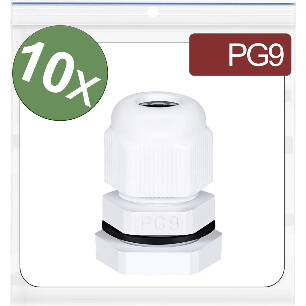 Quadrios 24CA405 kabelska uvodnica  PG9  poliamid bijela 10 St. slika