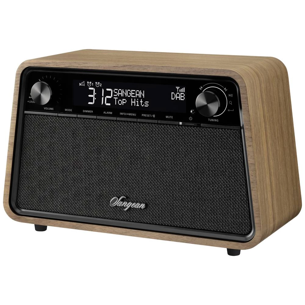 Sangean Premium Wooden Cabinet WR-201 desktop radio DAB+ (1012), FM DAB+, Bluetooth®, AUX, UKW funkcija alarma orah slika