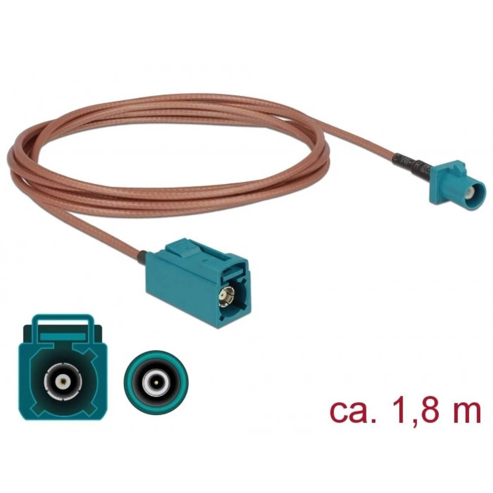 WLAN antene Priključni kabel [1x Fakra utikač - 1x Fakra utičnica] 1.8 m Delock slika