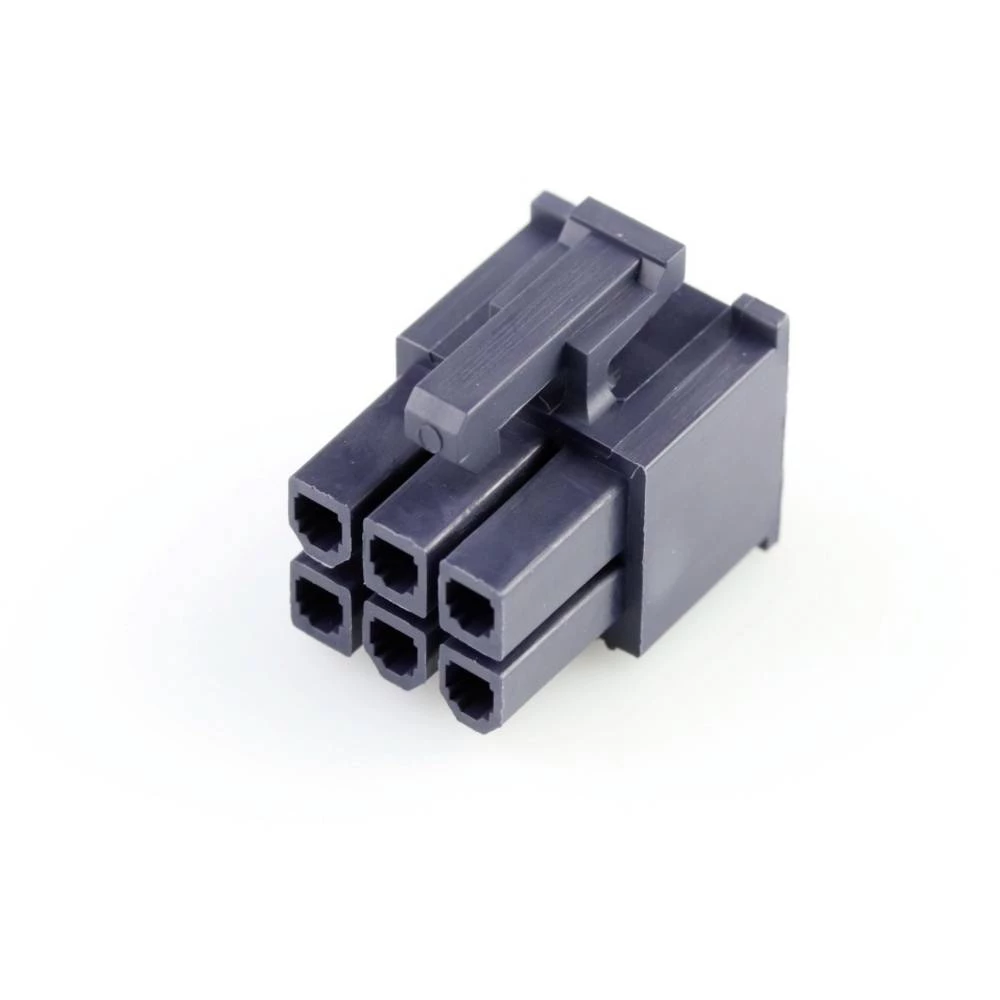 Molex 469920610 Mini-Fit Jr. Receptacle Housing, Dual Row, Nylon 6/6, UL 94V-2, 6 Circuits, Glow-Wire Capable, Black slika
