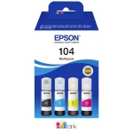 Epson tinta 104 EcoTank Multipack original kombinirano pakiranje crn, cijan, žut, purpurno crven C13T00P640