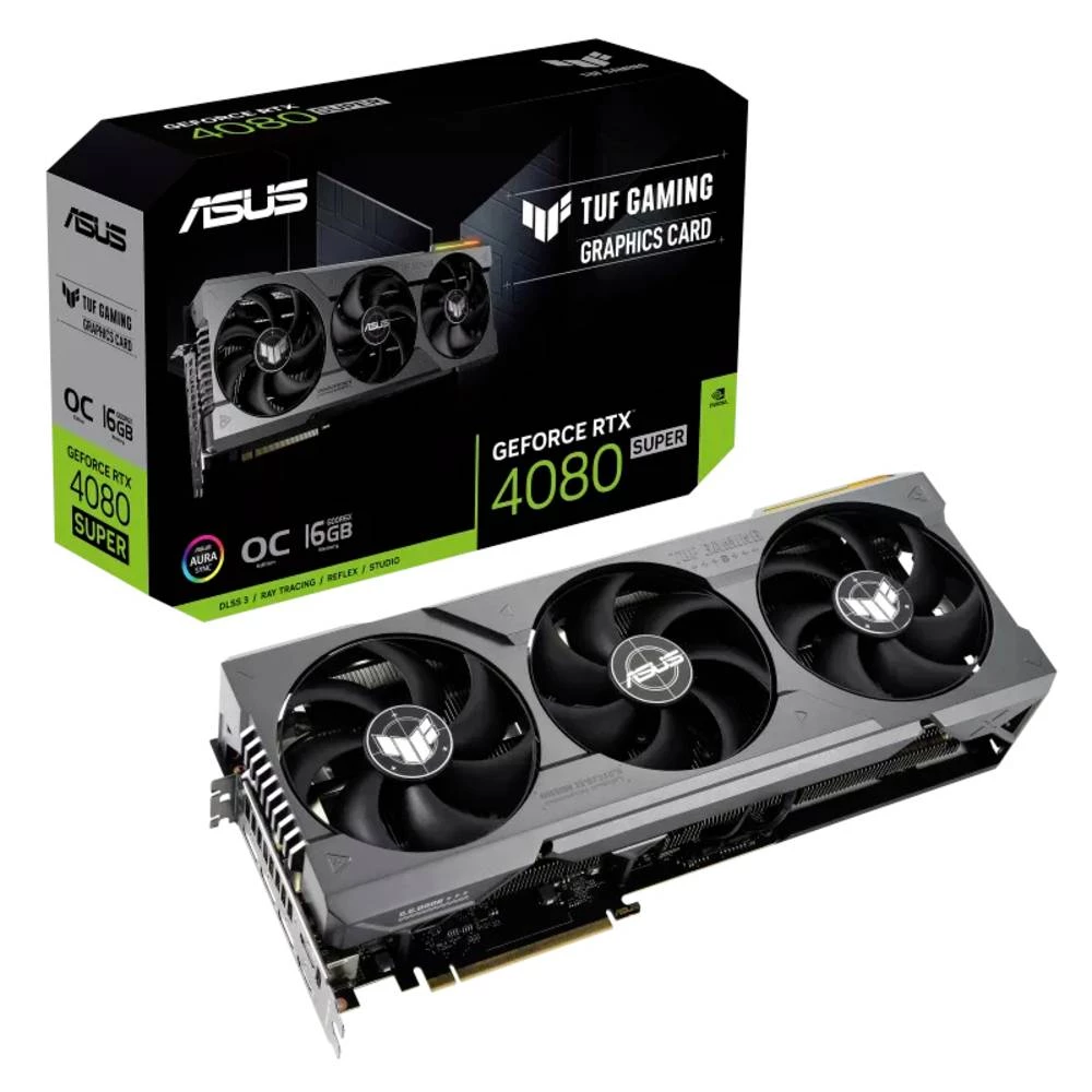 Asus grafička kartica Nvidia GeForce RTX 4080 Super TUF Gaming OC 16 GB GDDR6X-RAM PCIe x16 DisplayPort, HDMI™ navijen slika