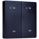 CUVEO radio zidna tipka 2-kanalna crna (odašiljač) CUVEO radijski zidni prekidač CT-W2 S