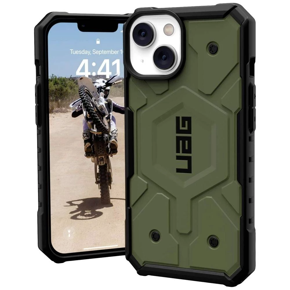 Urban Armor Gear Pathfinder MagSafe Pogodno za model mobilnog telefona: iPhone 14, iPhone 13, maslinasta Urban Armor Gear Pathfinder MagSafe case Apple iPhone 14, iPhone 13 maslinasta slika