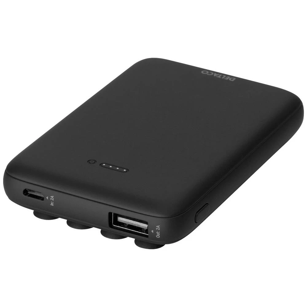 Deltaco - a nordic brand indukcijski powerbank 2000 mA  PB-Q1000 5000 mAh Izlazi standard indukcijskog punjenja, USB crna slika