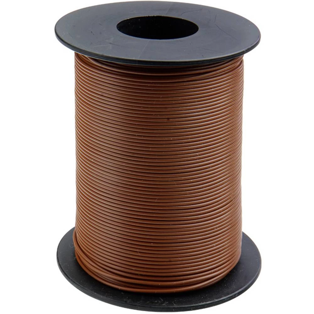 Donau Elektronik 125-S50-8 pletenica  1 x 0.25 mm² smeđa boja 50 m slika