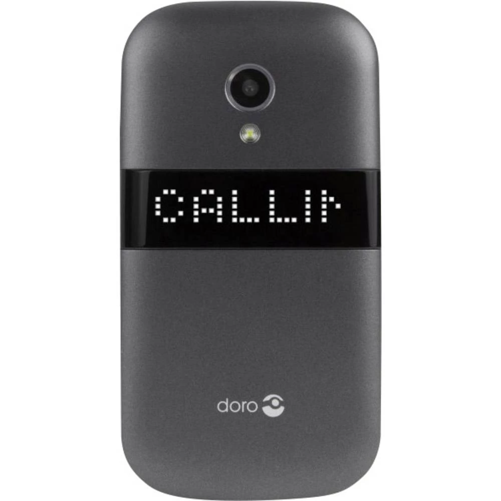 DORO 6050 Senior preklopni telefon Stanica za punjenje, SOS ključ Grafitna, Bijela slika