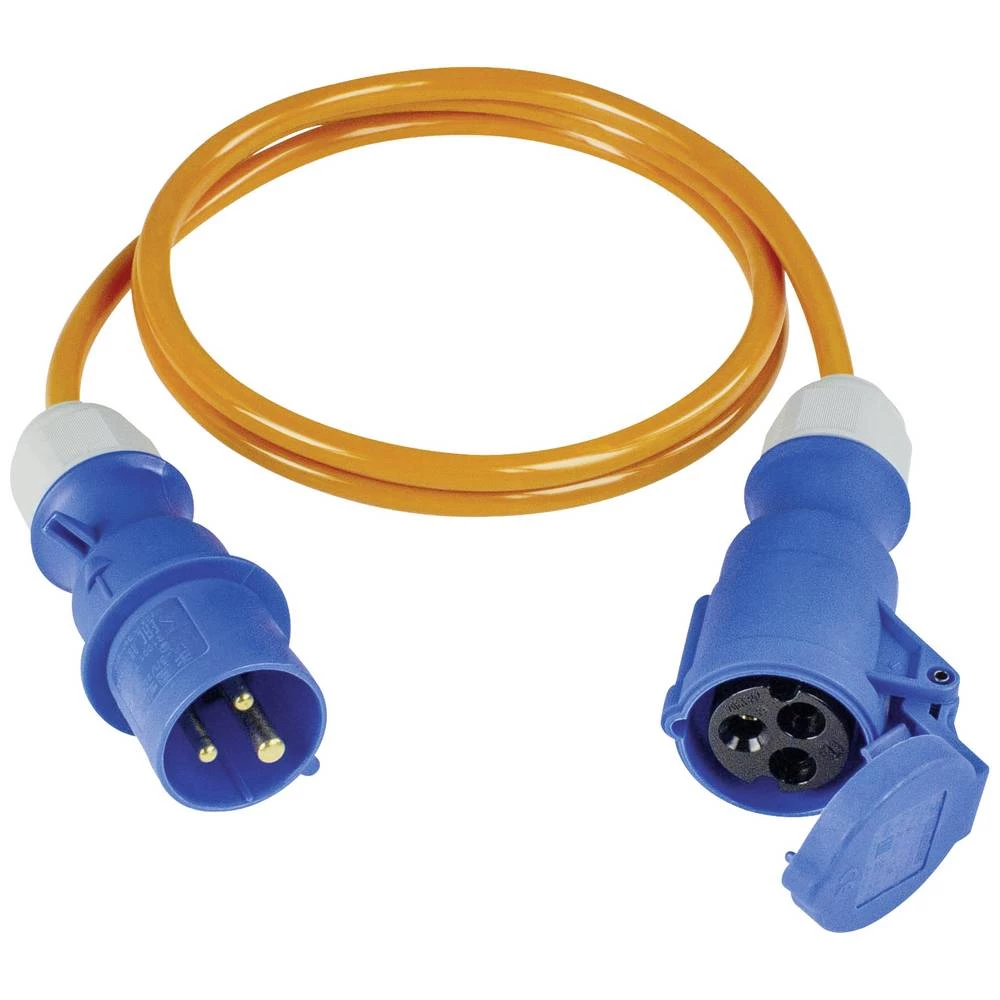 AS Schwabe 62482 struja produžetak   narančasta, plava boja 1.5 m slika