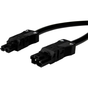 Adels-Contact 92876230 mrežni priključni kabel mrežni adapter - mrežni konektor Ukupan broj polova: 2 crna 3.00 m 25 St. slika