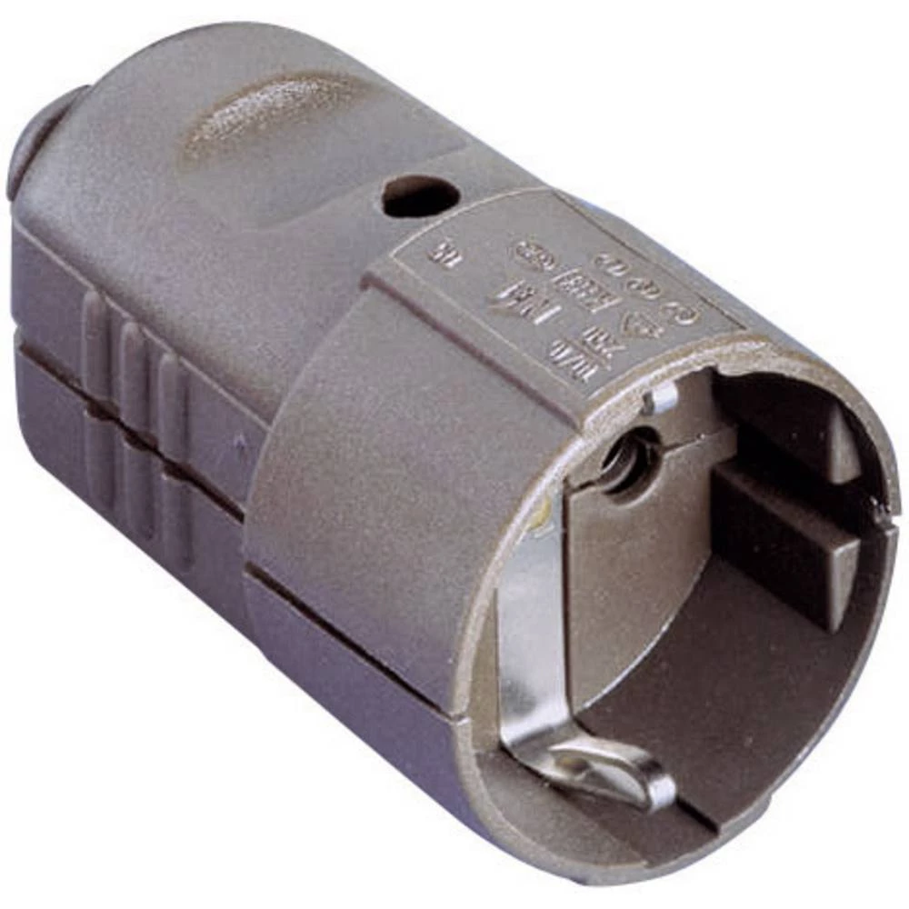 Spojka sa zaštitnim kontaktom Plastika 230 V Smeđa boja IP20 GAO slika