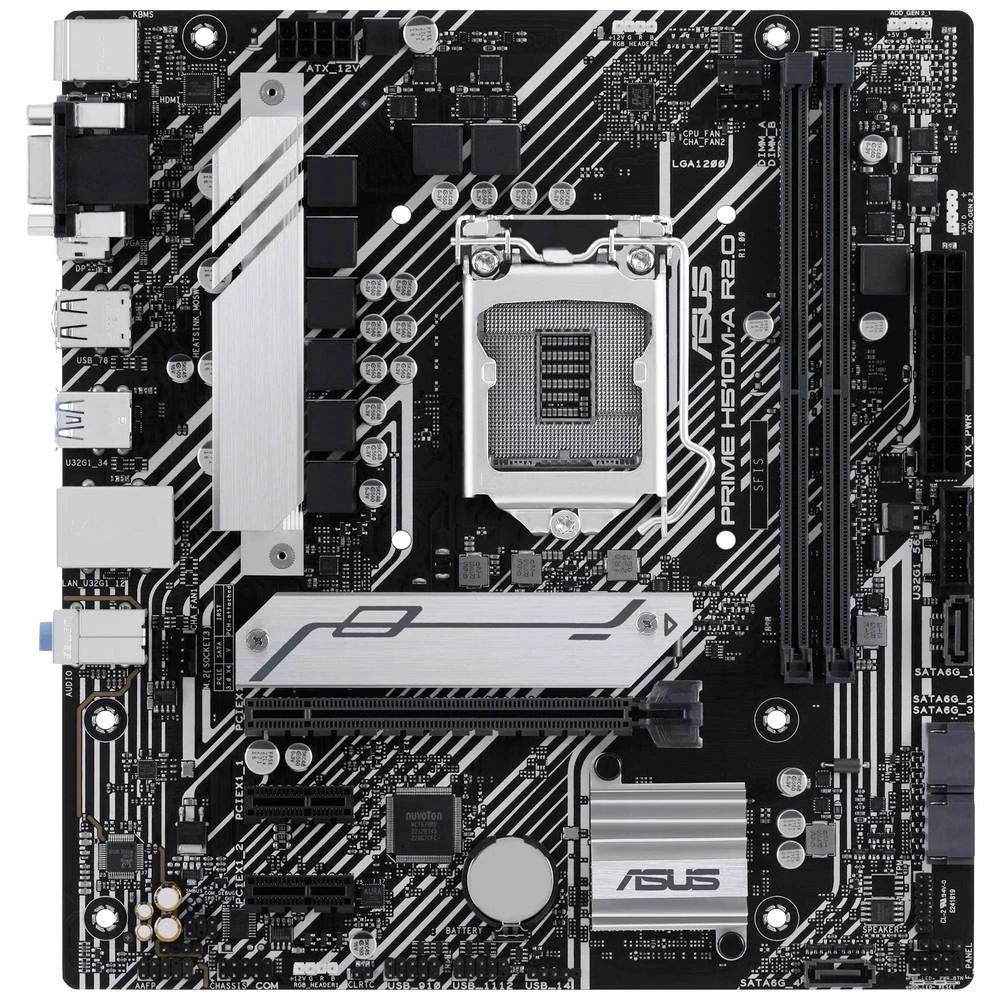 Asus PRIME H510M-A R2.0 matična ploča Baza Intel® 1200 Faktor oblika (detalji) Micro-ATX Set čipova matične ploče Intel® slika