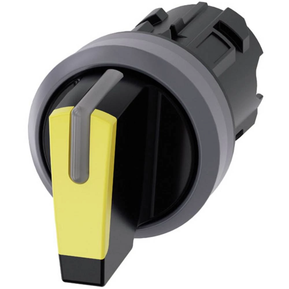 Siemens 3SU1032-2BL30-0AA0 preklopni prekidač prednji prsten od metala, osvjetljen geg pješčano-siva, žuta 2 x 45 °  1 St. slika