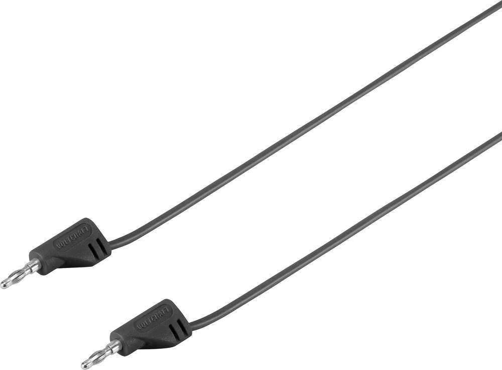 vrlo fleksibilanMjerni kabel[Lamelni muški konektor 2 mm-Lamelni muški konektor 2 mm]0.6 m Crna MSB-200 2.2 A slika