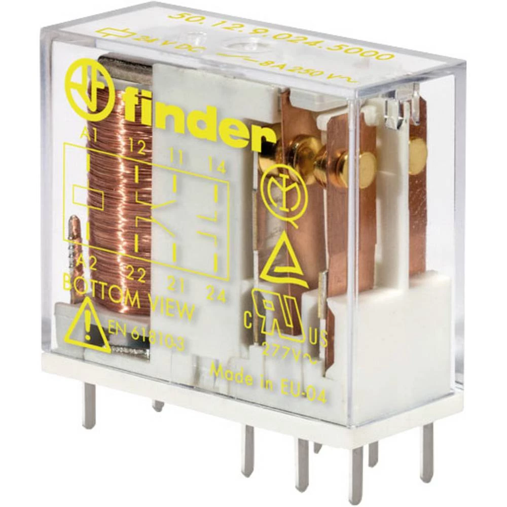 Finder 50.12.9.110.5000 relej za tiskane pločice 110 V/DC 8 A 2 prebacivanje 50 St. slika