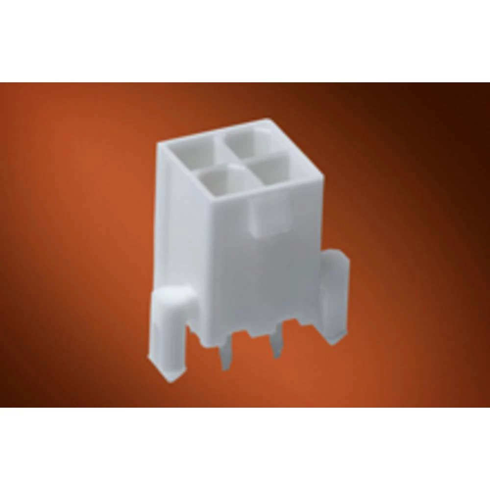 Molex 39306047 Mini-Fit Jr. Vertical Header, 4.20mm Pitch, Dual Row, 4 Circuits, with Snap-in Plastic Peg PCB Lock, Tin, slika