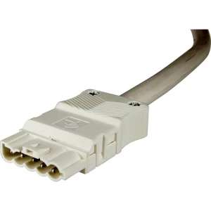 Adels-Contact 92815505 mrežni priključni kabel slobodan kraj - mrežni adapter Ukupan broj polova: 4 + PE bijela 0.50 m 30 St. slika