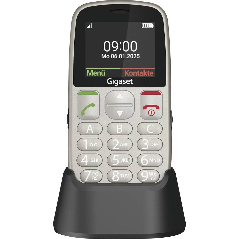 Gigaset GL395 mobilni telefon SOS ključ, zaštićeno od prskanja vode, zaštićeno od prašine srebrna slika
