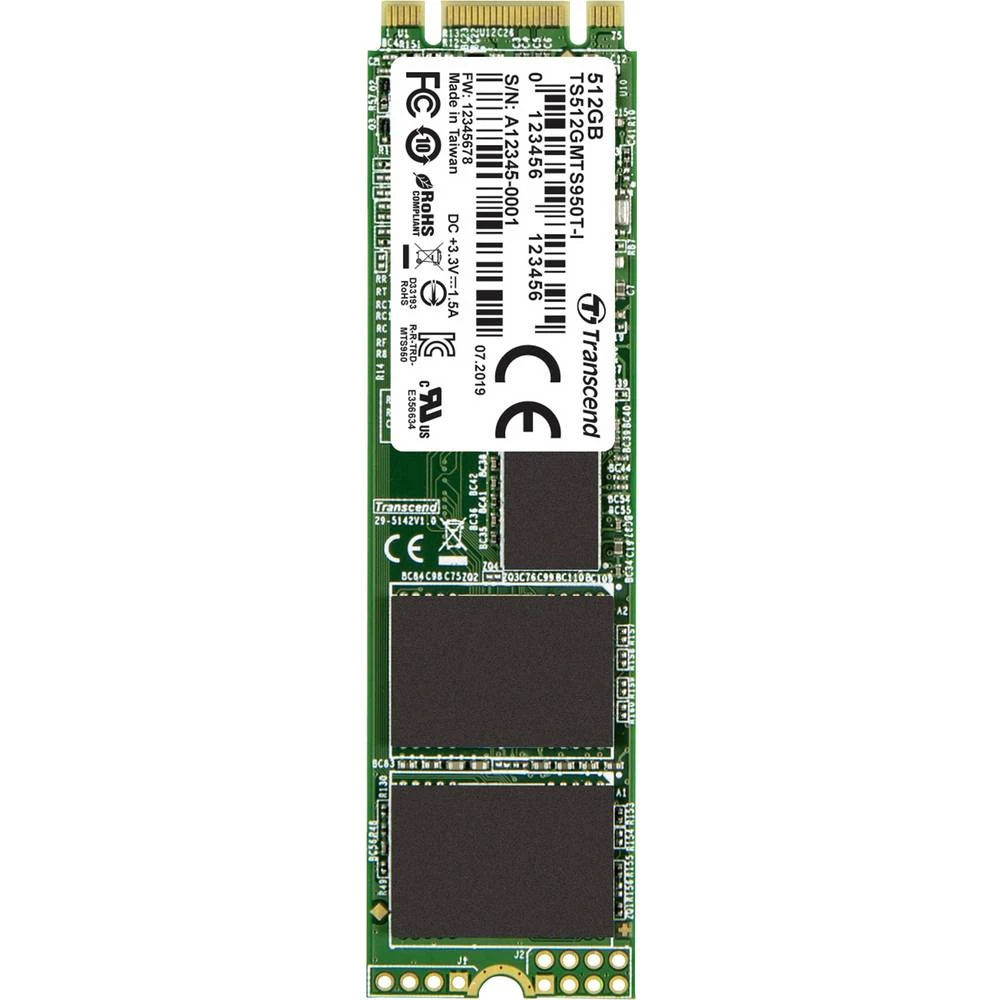 Transcend MTS950T-I 512 GB unutarnji M.2 PCIe NVMe SSD 2280 SATA 6 Gb/s maloprodaja TS512GMTS950T-I slika