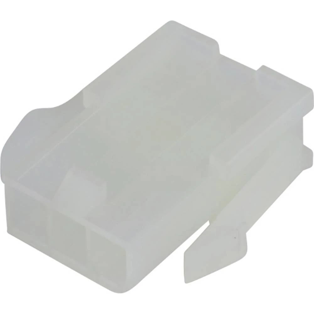 Molex 39014032 Mini-Fit Jr. Plug Housing, Single Row, 3 Circuits, UL 94V-2, with Panel Mounting Ears, Natural slika
