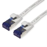 Value 21.99.2113 RJ45 mrežni kabel, Patch kabel CAT 6a F/UTP 3.00 m siva sa zaštitom, plosnati, pozlaćeni kontakti 1 St.