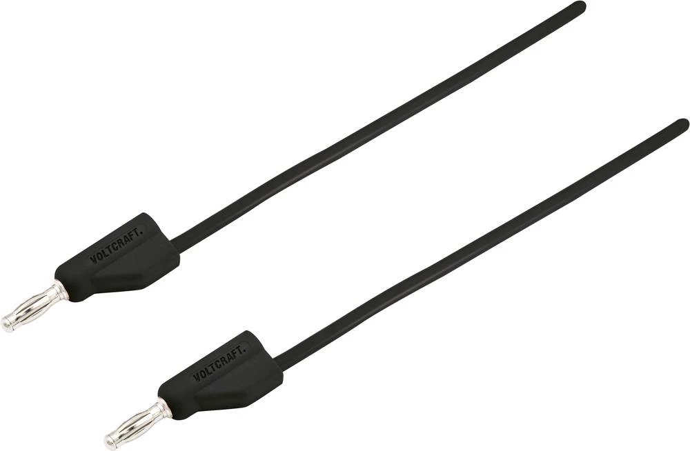vrlo fleksibilanMjerni kabel[Lamelni muški konektor 4 mm-Lamelni muški konektor 4 mm]0.75 m Crna MSB-300 10 A slika