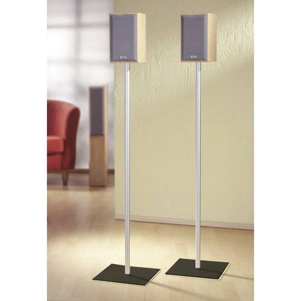 VCM Morgenthaler Sulivo maxi Stalak za zvučnike Togi nosač Tlo-/Udaljenost od stropa (maks.): 107 cm Srebrna, Staklo (crno) 1 pa slika