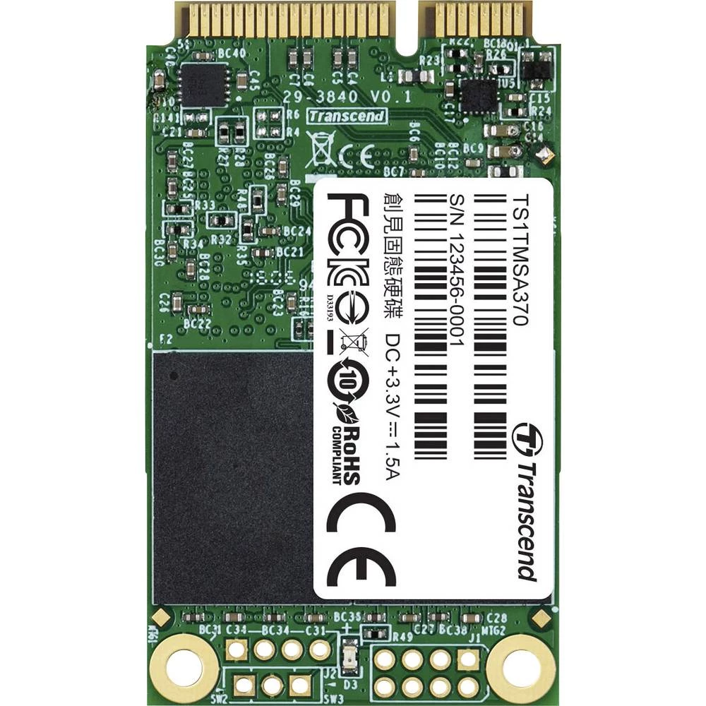 Unutarnji mSATA SSD tvrdi disk 1 TB Transcend Maloprodaja TS1TMSA370 mSATA slika