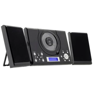 Roxx MC 201 stereo uređaj AUX, CD, UKW, uklj. daljinski upravljač, uklj. kutija zvučnika, funkcija alarma  crna slika