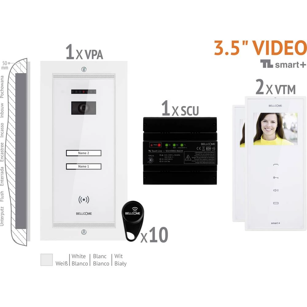 Bellcome VKM.P2FR.T3S4.BLW04 Video-portafon Bijela slika