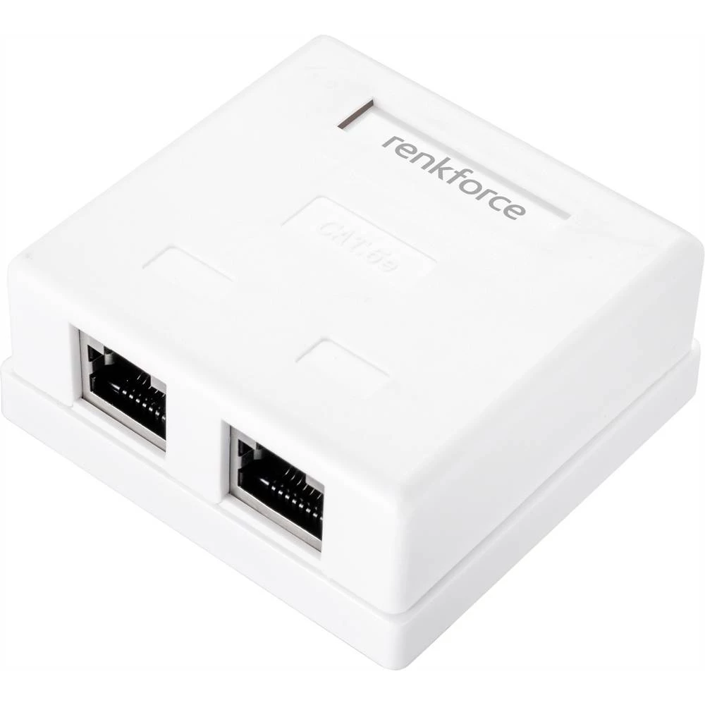 Renkforce mrežni adapter nadžbukna cat 5e 2 ulaza bijela slika