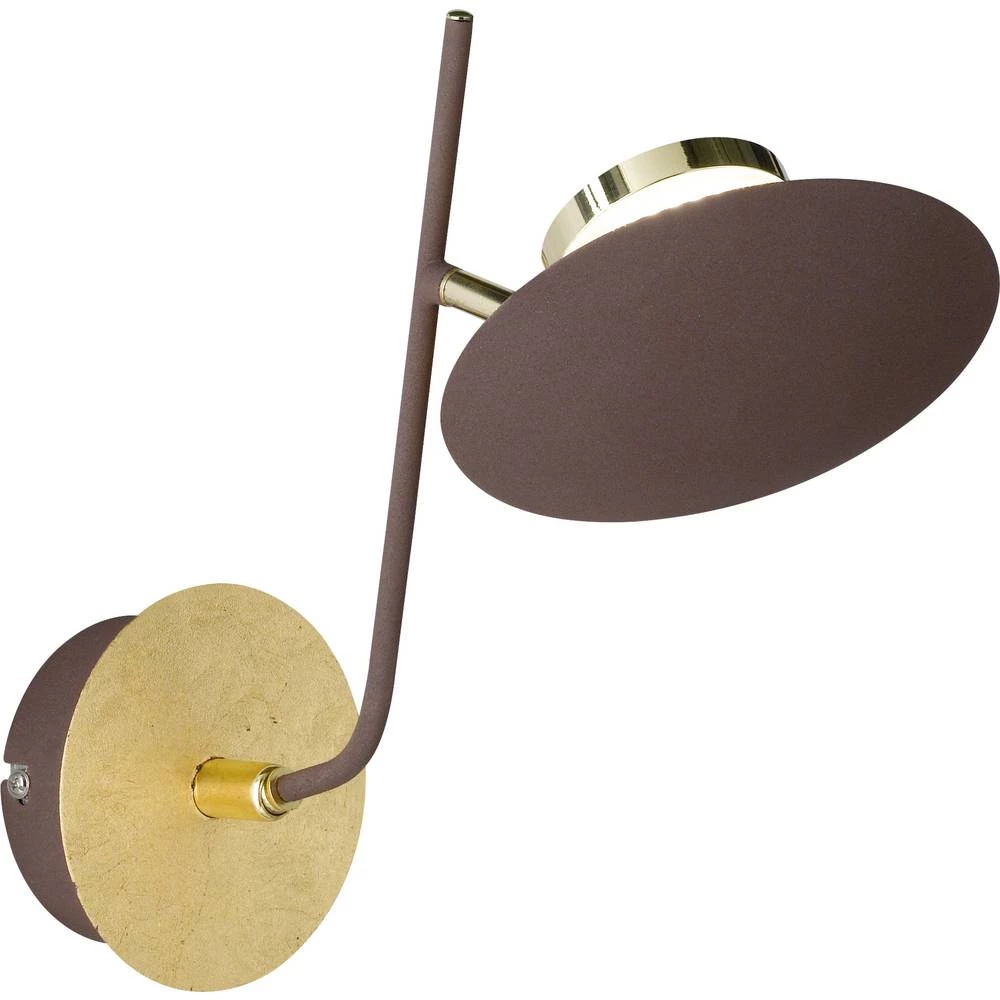 LED zidna svjetiljka 4.5 W Toplo-bijela WOFI Salem 4287.01.15.6000 Zlatna, Smeđa boja slika