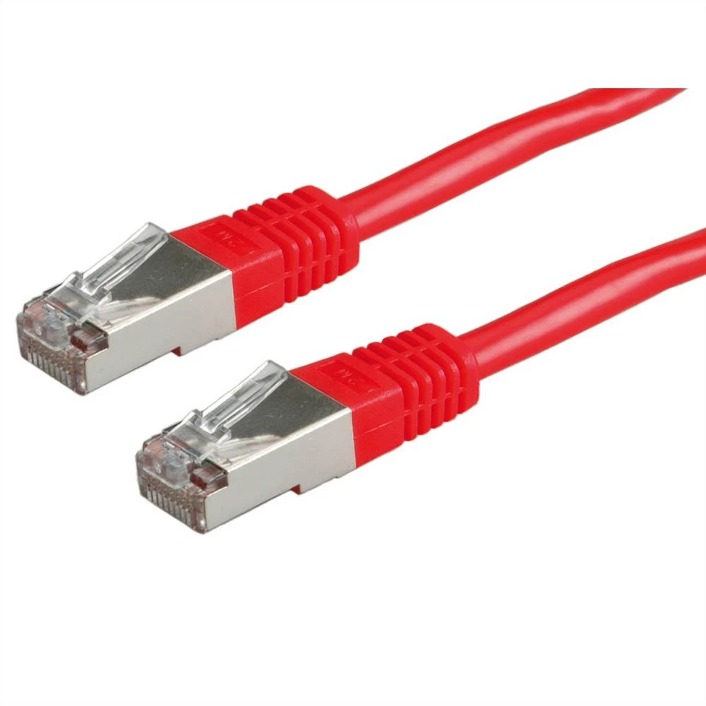 Roline 21.15.0181 RJ45 mrežni kabel, Patch kabel cat 5e F/UTP 0.50 m crvena 1 St. slika