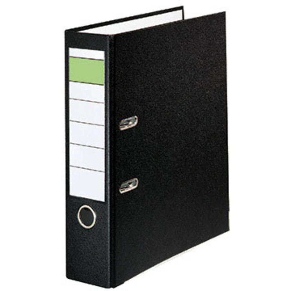 Mapa DIN A4 Širina hrpta: 80 mm Crna 2 nosača 10077816 slika