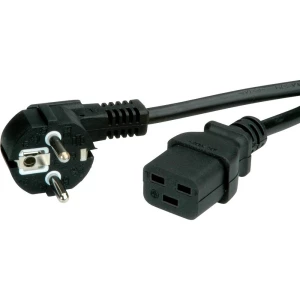 Value 19.99.1552 struja priključni kabel  crna 2.00 m slika