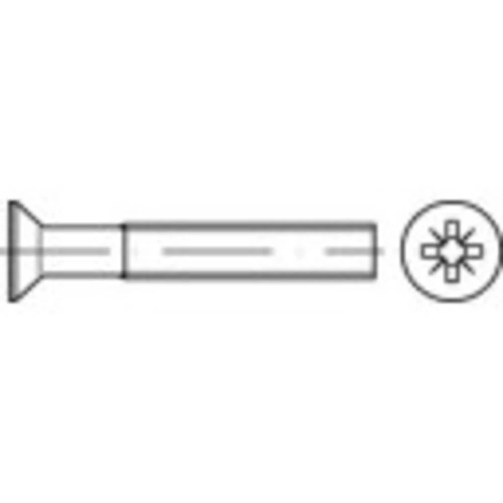TOOLCRAFT  1066030 upušteni vijci M6 100 mm križni pozidriv DIN 965   nehrđajući čelik A2 100 St. slika