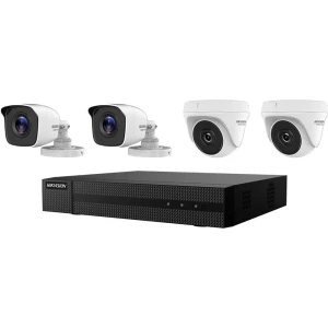 Analogni, AHD, HD-CVI, HD-TVI Set sigurnosne kamere 4-kanalni Sa 4 kamere 1920 x 1080 piksel HiWatch HWK-T4142MH-MP 301501246 slika
