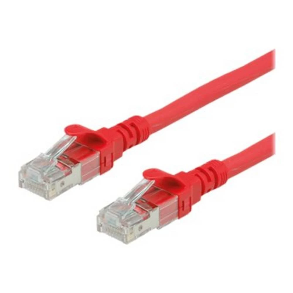 Roline 21.15.2514 RJ45 mrežni kabel, Patch kabel cat 6 U/UTP 1.50 m crvena nezaštićen, bez halogena, vatrostalan 1 St. slika