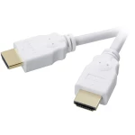 HDMI priključni kabel [1x HDMI-utikač 1x HDMI-utikač] 1.50 m bijeli SpeaKa Professional