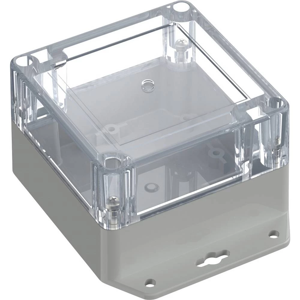 TRU COMPONENTS 6U07090906737 TC-13865252 industrijsko kućište 121.5 x 91.5 x 60 ABS-PC svijetlosiva, prozirna 1 kom. slika