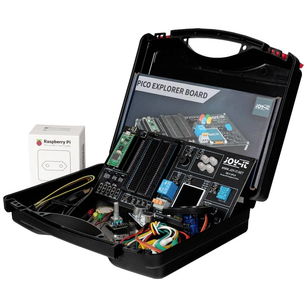 Joy-it RB-P-XPLR-SET uklj. kutija za pohranu, uklj. led-diode, uklj. napajanje, uklj. senzori, uklj. USB kabel slika