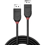 LINDY DisplayPort priključni kabel DisplayPort utikač, DisplayPort utikač 0.50 m crna 36490  DisplayPort kabel