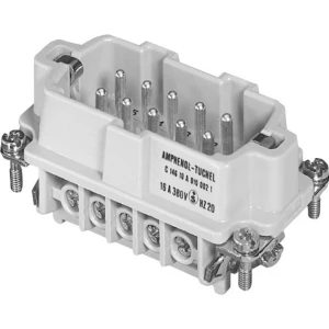 Amphenol C146 10A010 002 1-1 muški umetak heavy|mate® c146 Ukupan broj polova 10 + PE 1 St. slika