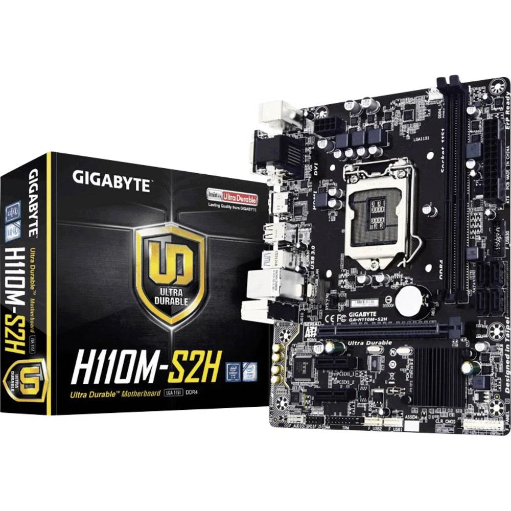 Matična ploča Gigabyte H110M-S2H Baza Intel&reg; 1151 Faktor oblika ATX Set čipova matične ploče Intel&reg; H110 slika