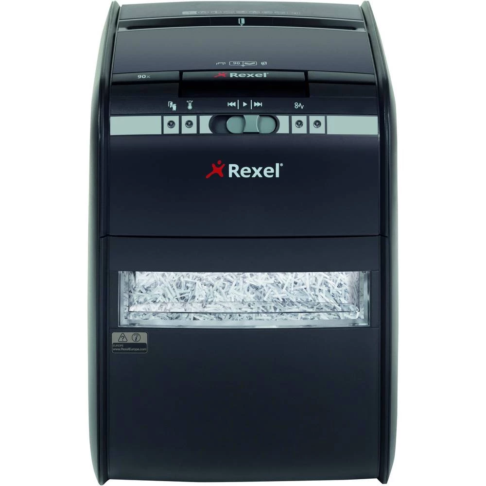 Uništavač dokumenata Rexel Auto+ 90X Rezanje na komade 4 x 45 mm 20 l Broj stranica (maks.): 100 Razina sigurnosti (uništavanje slika