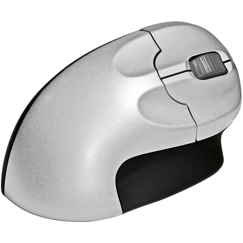 BakkerElkhuizen Grip Mouse Ergonomski miš Optički Ergonomski Srebrno-crna slika
