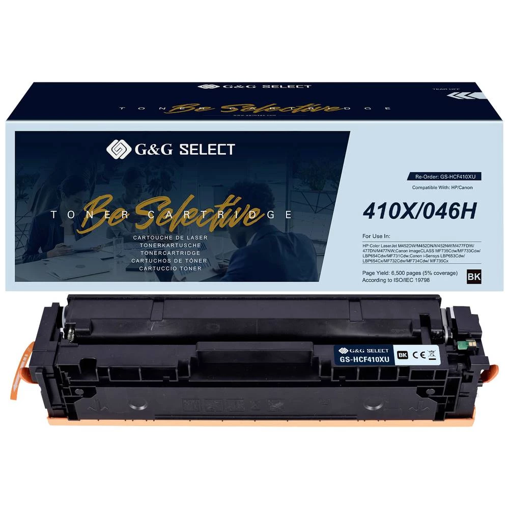 G&G toner zamijenjen HP, Canon 410X, 046H kompatibilan  crn  CF410X/Cartridge 046H Black GS-HCF410X(U) slika