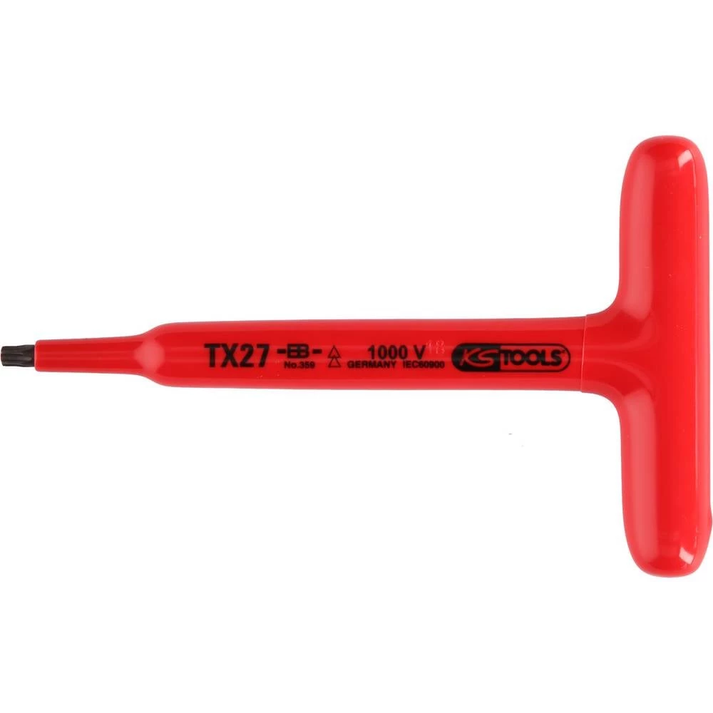 Torx nasadni ključ s T-ručicom i dvostrukom izolacijom, T30, 160 mm KS Tools 117.2417 slika