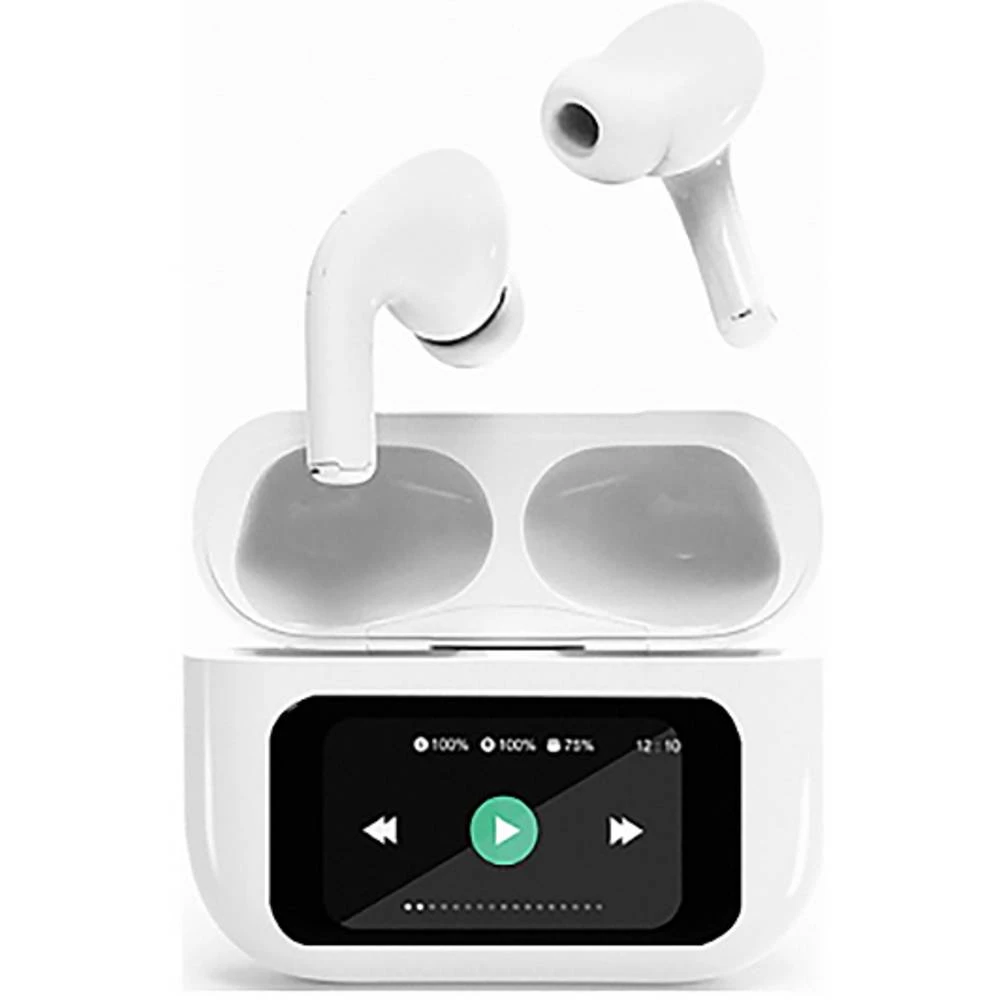 Gembird TWS-LCD-ANC-01-W HiFi In Ear slušalice Bluetooth® stereo bijela slika