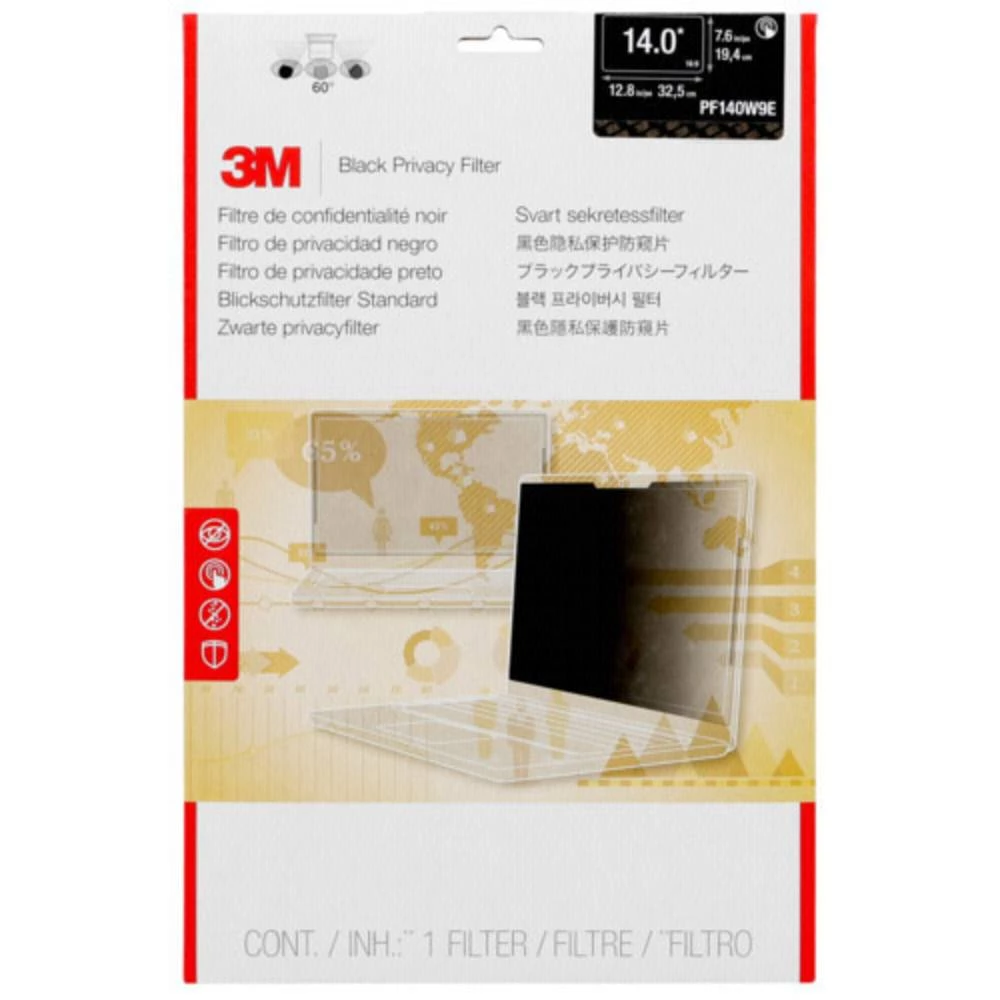 3M PF140W9E Folija za zaštitu zaslona 35.6 cm (14 ") Format slike: 16:9 7100068018 Pogodno za model: Univerzalno slika